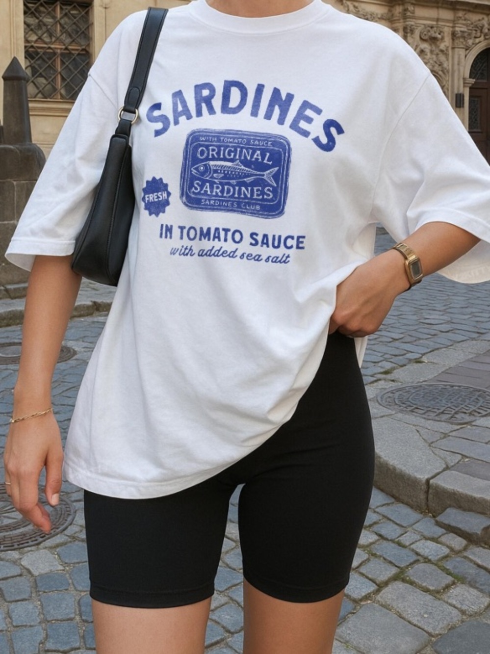 Sardines Graphic T-Shirt, Comfort Color Tinned Fisherman Graphic Tee